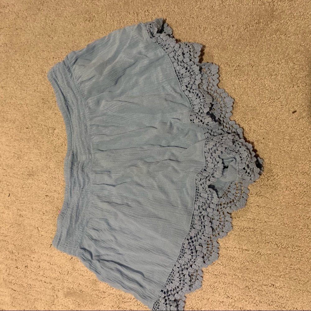 Blue flowy shorts